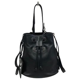 Bolsa Balenciaga Paper Plate em couro preto Preto