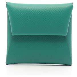 Hermès Portamonete Hermes Bastia in Verde e Giallo Verde Giallo