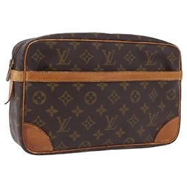 LOUIS VUITTON Monogram Compiegne 28 Clutch Bag M51845 LV Auth hk4095 Monograma
