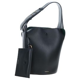 Bolsa de Ombro Bucket BURBERRY em Couro Preto e Ouro Auth am12540V Preto Dourado