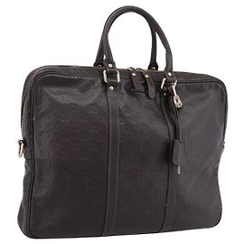 Bolsa GUCCI GG Canvas Guccissima em couro marrom escuro e dourado 201480 Auth bs36901 Dourado Castanho escuro