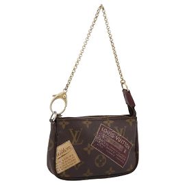 LOUIS VUITTON Label Collection Mini Pochette Accessoires M63798 LV Auth bs36887 Monogramma