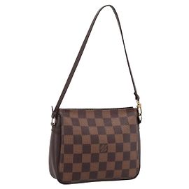 LOUIS VUITTON Damier Ebene Trousse Makeup Pouch N51982 LV Auth 199394V Damier ebene