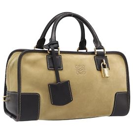 Sac à main LOEWE Americana 28 en daim beige ton or Auth 200812V Beige Autre