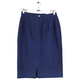 Gonna Burberry in cotone blu Blu