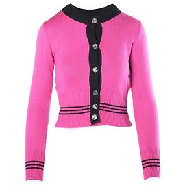 Conjunto twinset de malha rosa e preto D&G Dolce & Gabbana – 00s Rosa Outro