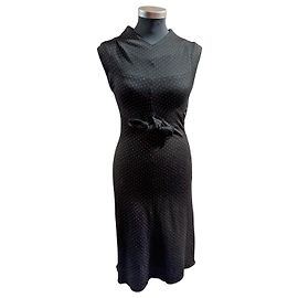 Robe Alaïa à pois noir et rouge Noir Rouge