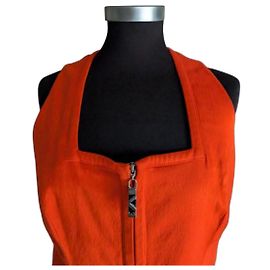 Thierry Mugler Mugler Robe Fourreau Orange Orange