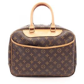 mala de mão Louis Vuitton Deauville Bowling Vanity Marrom