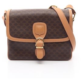 Céline Bolsa de Ombro Celine Macadam Marrom Bege