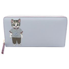 Gucci x Yuko Higuchi Round Long Wallet Blue Multiple colors
