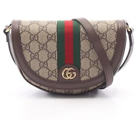 Borsa a tracolla Gucci Ophidia GG Supreme Marrone Multicolore Beige