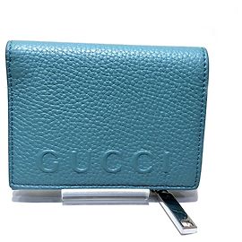 Gucci Embossed Logo Bi-Fold Wallet Green Yellow