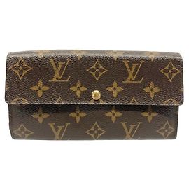 Louis Vuitton Portefeuille Sarah Long Wallet Marron