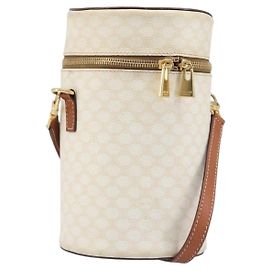 Céline Celine Vintage Macadam Canvas Small Beige