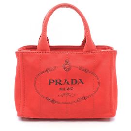 Prada Canapa Tote Bag Red