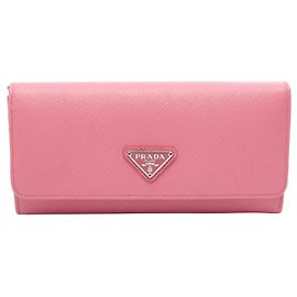 Prada Bi-fold Long Wallet in Pink Pink