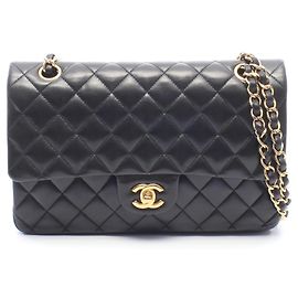 Bolsa de Ombro Chanel Matelassé Double Flap Preto