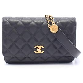 Borsa a tracolla Chanel Matelassé Nera Nero