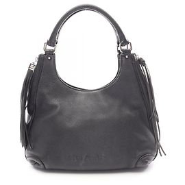 Borsa a mano Chanel in pelle nera Nero