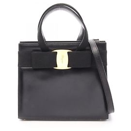 Sac à main 2-Way Salvatore Ferragamo Vara Ribbon Noir