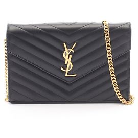 Autre Marque Saint Laurent Paris Cassandra Classic Shoulder Bag Black