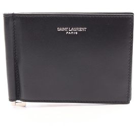 Autre Marque Saint Laurent Paris Classic Bill Clip Wallet Black