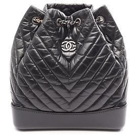 Mochila/Bolsa Chanel Gabrielle com ferragens combinadas Preto