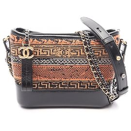 Borsa Chanel Gabrielle de Small Hobo Nero Multicolore Arancione