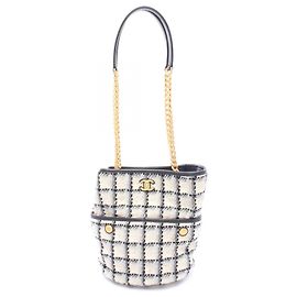 Saco Bucket Chanel Coco Mark Marrom Preto Multicor