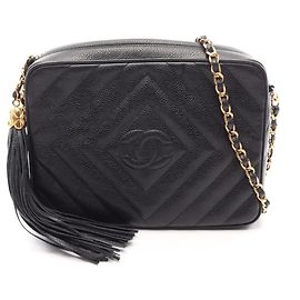 Sac à épaule Chanel Diamond Stitch Coco Mark Noir