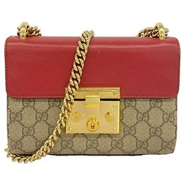 Borsa a tracolla Gucci GG Supreme Marrone Rosso
