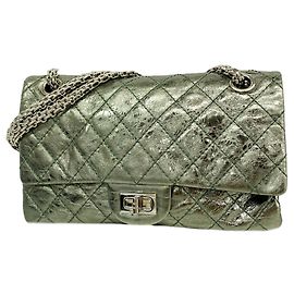 Borsa a tracolla Chanel in vitello verde Verde