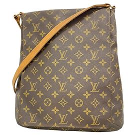 Louis Vuitton Monogram Musette Shoulder Bag Brown