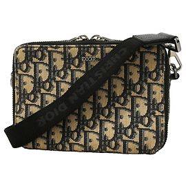 Christian Dior Black Canvas Shoulder Bag Black