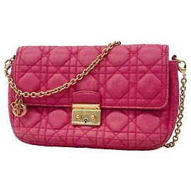 Christian Dior Cannage Shoulder Bag Pink