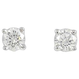 Autre Marque Boucles d'oreilles puces Tiffany Solitaire Diamond Autre