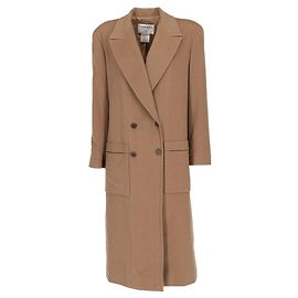 Chanel Camel Cashmere Coat Brown