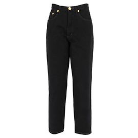 Vaqueros Moschino 90s de denim de algodón negro Negro