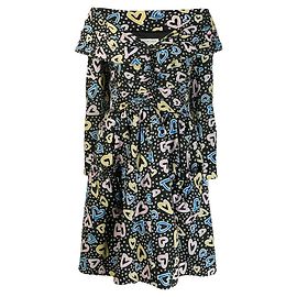 Autre Marque Robe Victor Costa 80s Multicolore