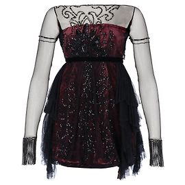Robe Philosophy di Alberta Ferretti 90s Bordeaux