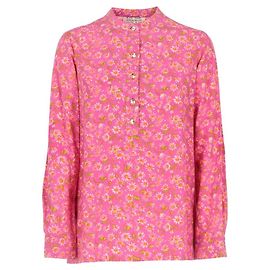Camisa Ken Scott de algodón fucsia con estampado floral Rosa