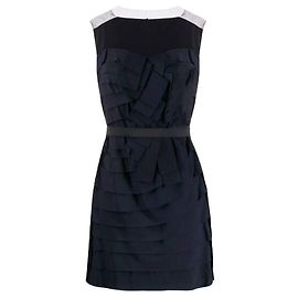 Lanvin Kleid aus blauer Seide ärmellos kurz Blau