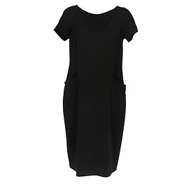 Moschino Cheap and Chic Midi Kleid Schwarz Schwarz