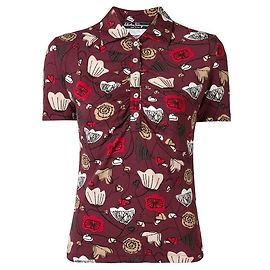 Salvatore Ferragamo 70s Polo Shirt Dark red