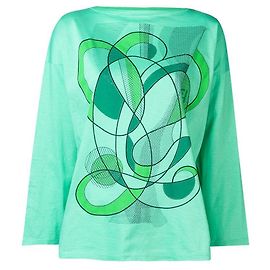Jersey Fendi de algodón verde claro estampado abstracto Verde