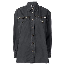 Versace Jeans Couture Grey Cotton Shirt Grey