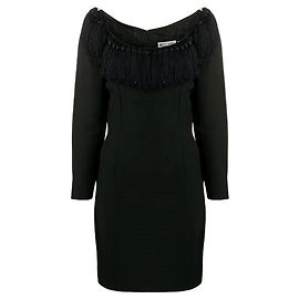 Robe Moschino Couture noire en viscose Noir