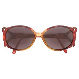 Autre Marque Christian Dior Occhiali da sole anni '80 Rosso