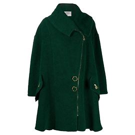 Manteau Chanel Oversize en Laine Vert Vert